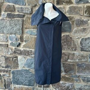 COS  Sleeveless Trench Coat Duster Length Vest in Black Size 6
